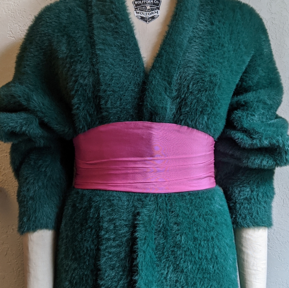 Vintage 100% Silk Pleated Cummerbund